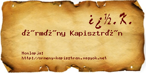 Örmény Kapisztrán névjegykártya